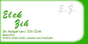 elek zih business card